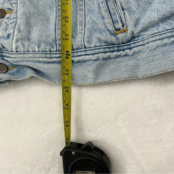 Vintage Lee Storm Rider Wool Blanket Lined Light Blue Denim Jean Jacket Men’s XL - Picture 8 of 10